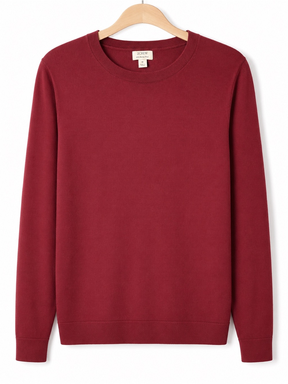 J. Crew Crewneck Sweater in Burgundy